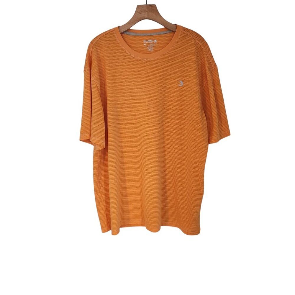 Reel Legends Shirt Freeline Short Sleeve Orange Mens XL‎ Geometric Fishing EUC
